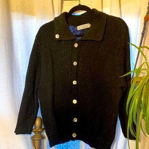 Willow Black Knit Cardigan